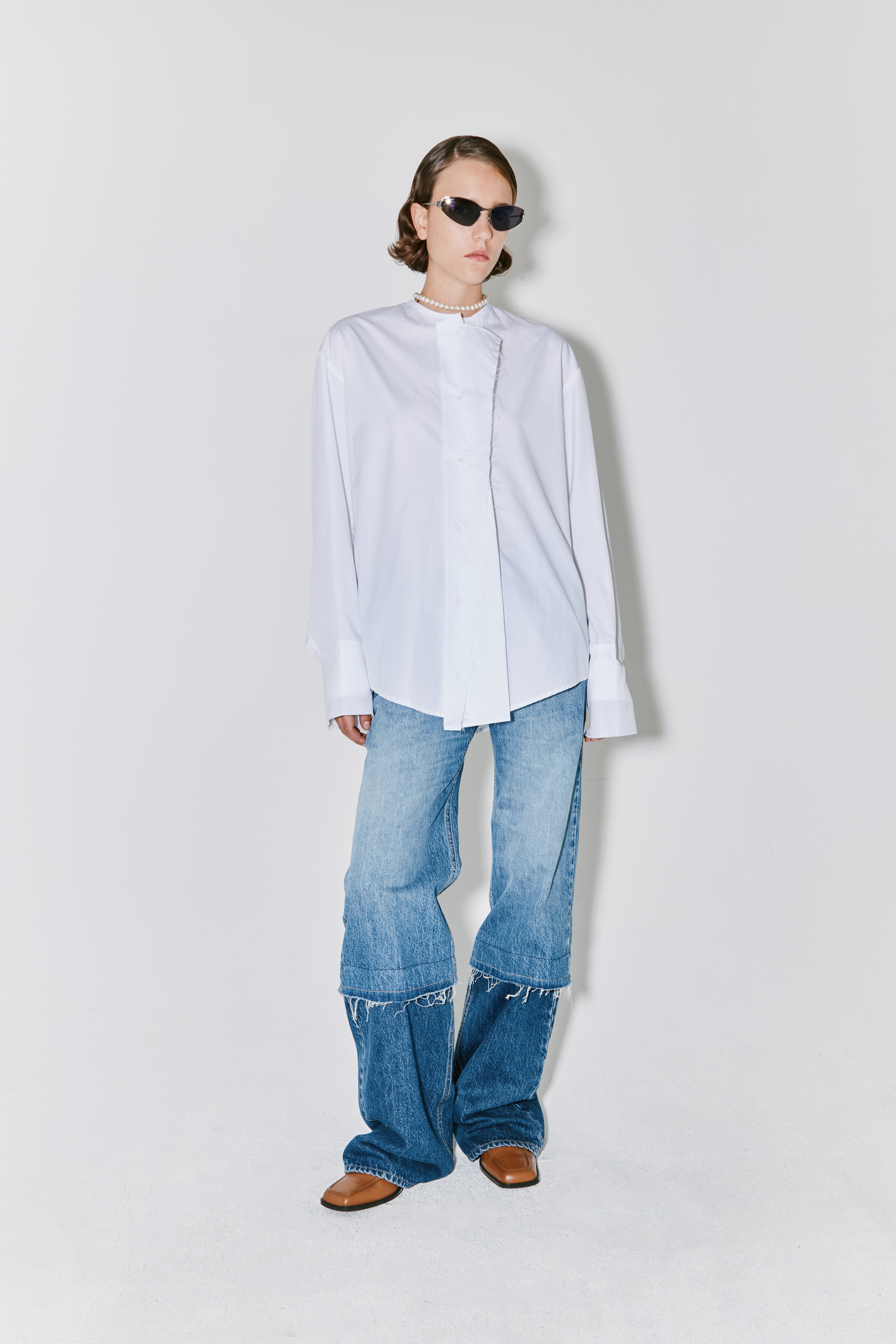 FACON JACMIN/長袖シャツ/--/コットン/WHT/23-050-411-0002-3-0 CHELBY shirt white – FAÇON JACMIN