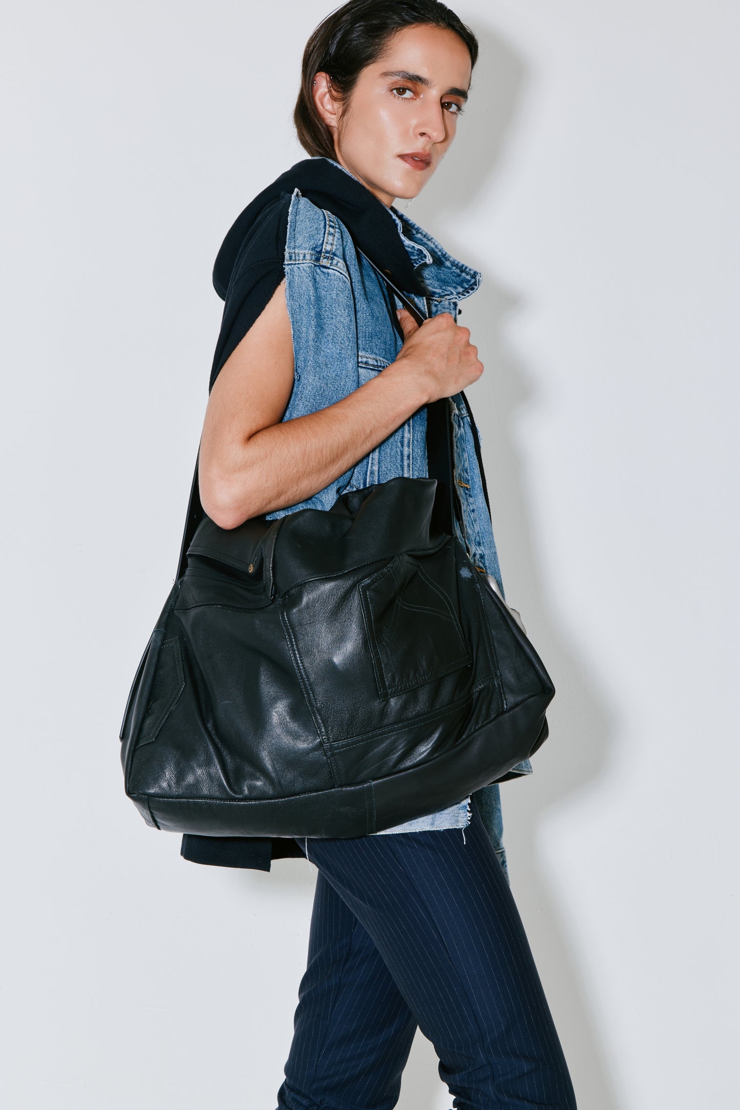 ALEX upcycled leather bag