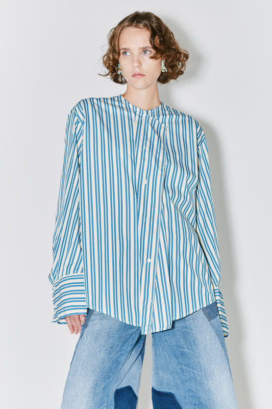 CHAIM shirt light yellow and blue stripes