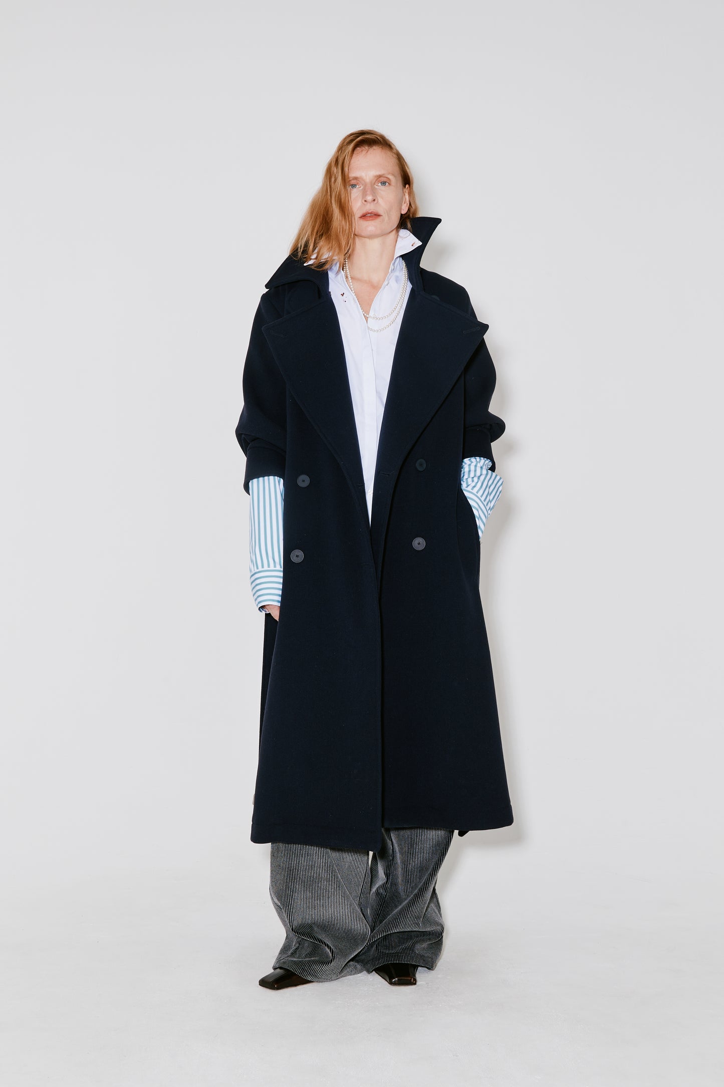 MOSS trench coat dark blue