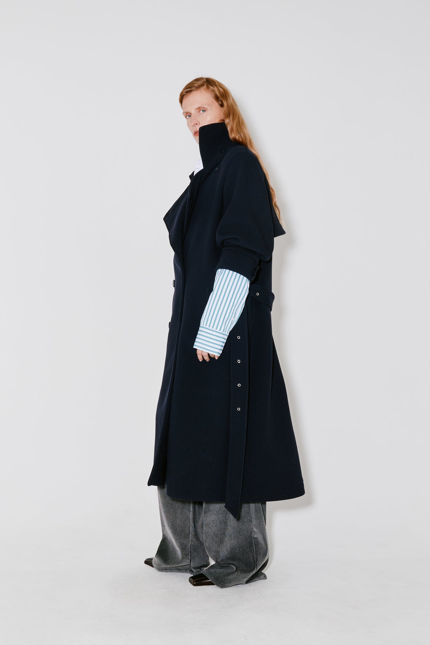 MOSS trench coat dark blue