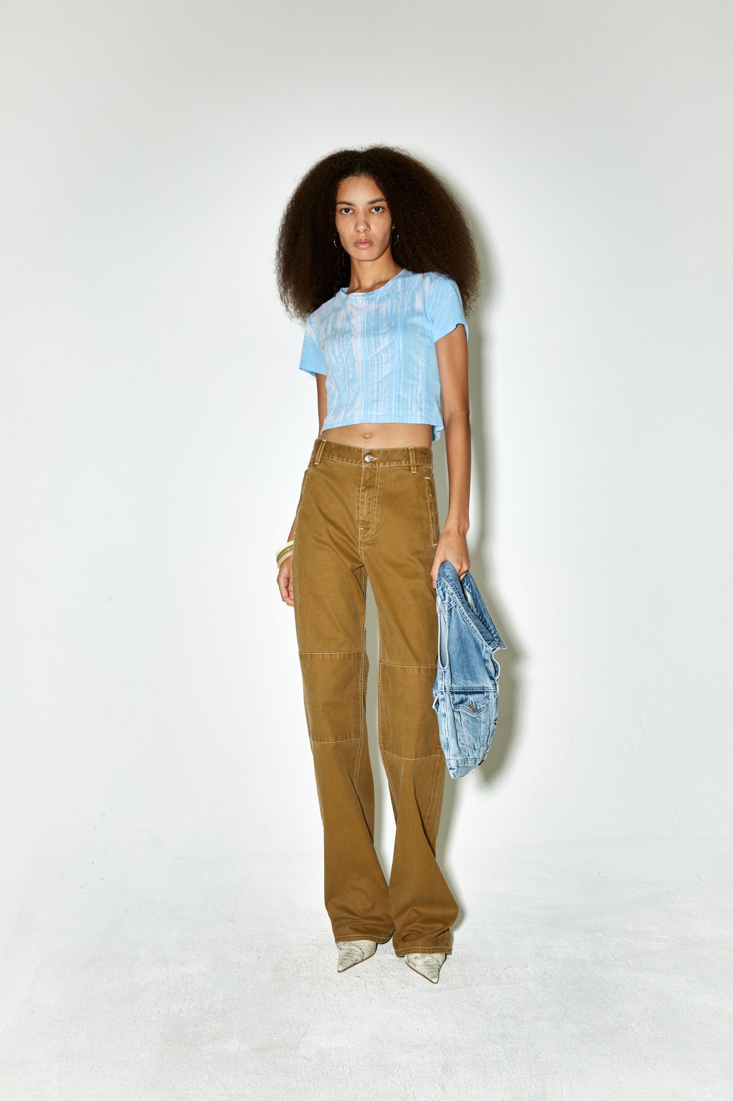 TANYA t-shirt blue brush dyed