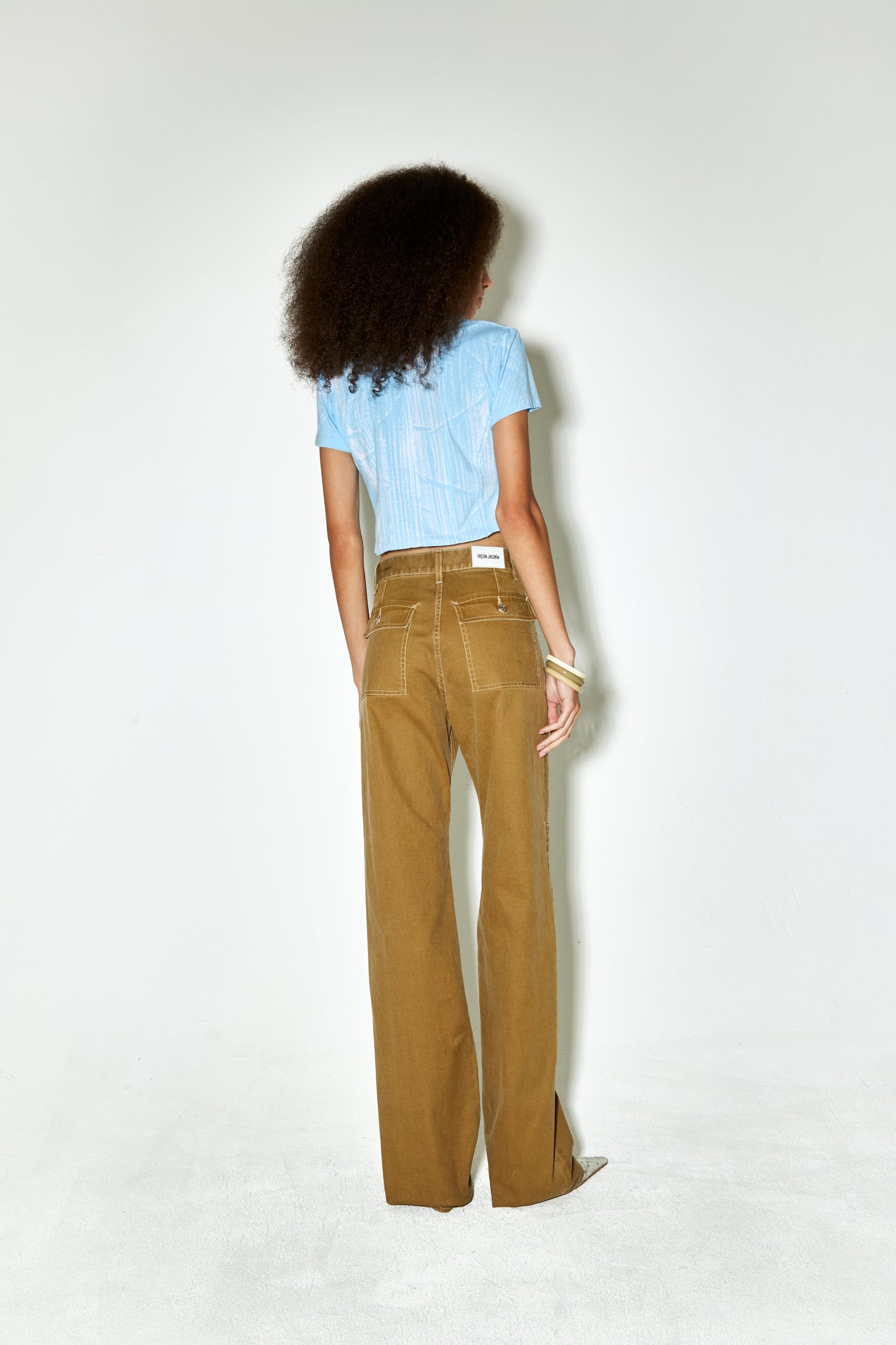 TANYA t-shirt blue brush dyed