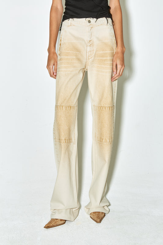 PALERMA pants beige spray on ecru