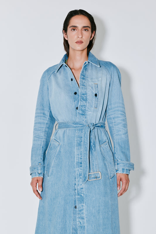 ROW trench light blue washed