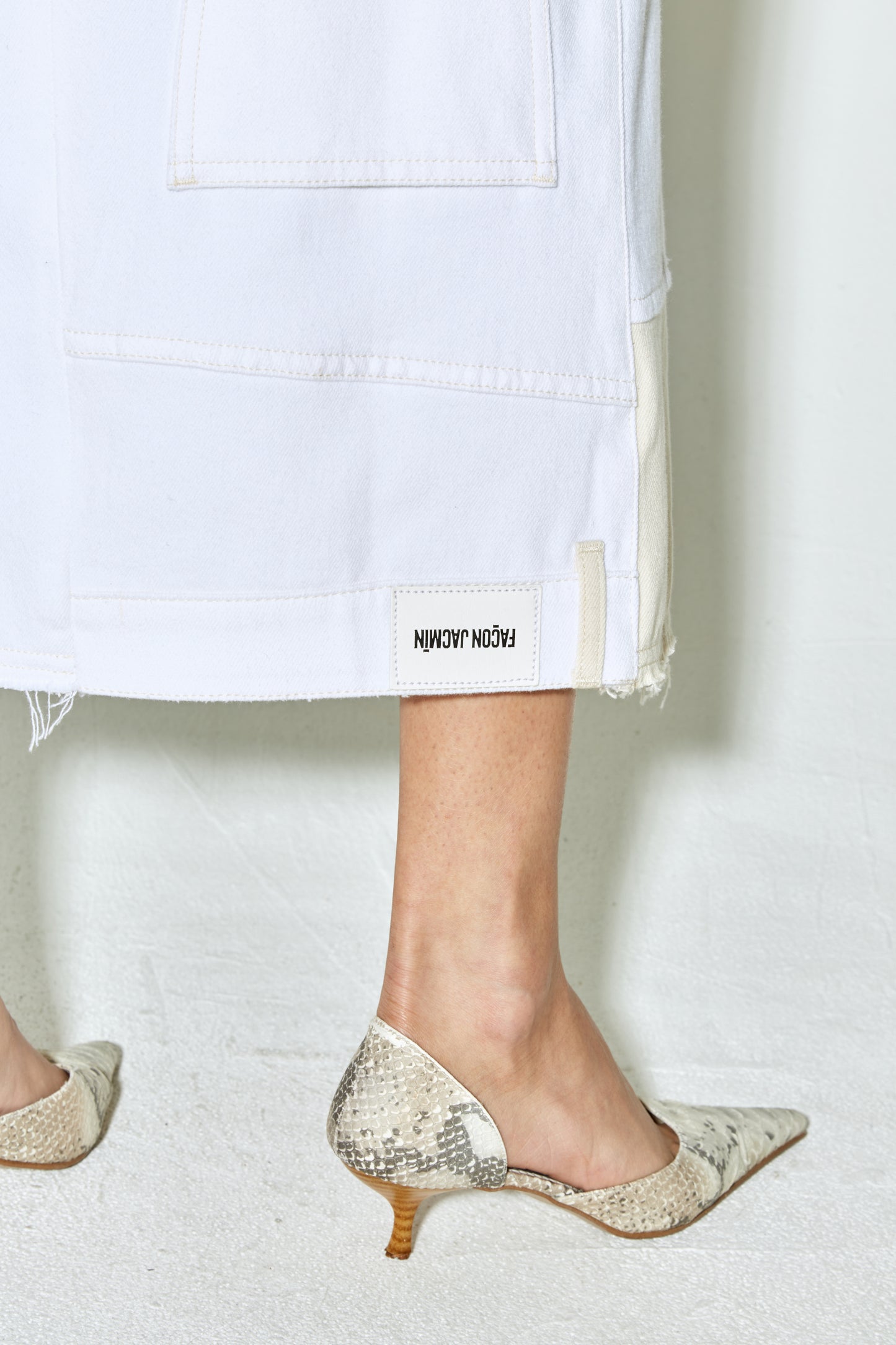 ROK patchwork dress white & ecru