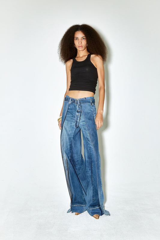PALMSPRINGS upcycled pants denim