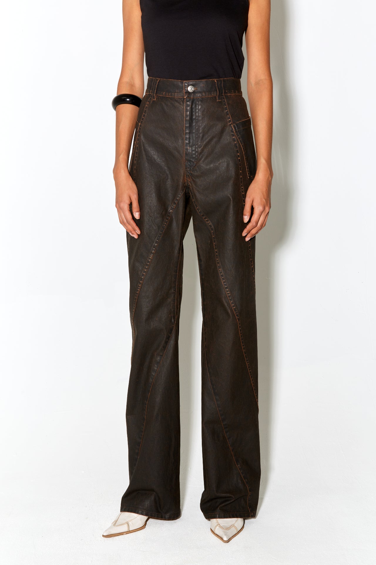 PALERMA pants brown wax