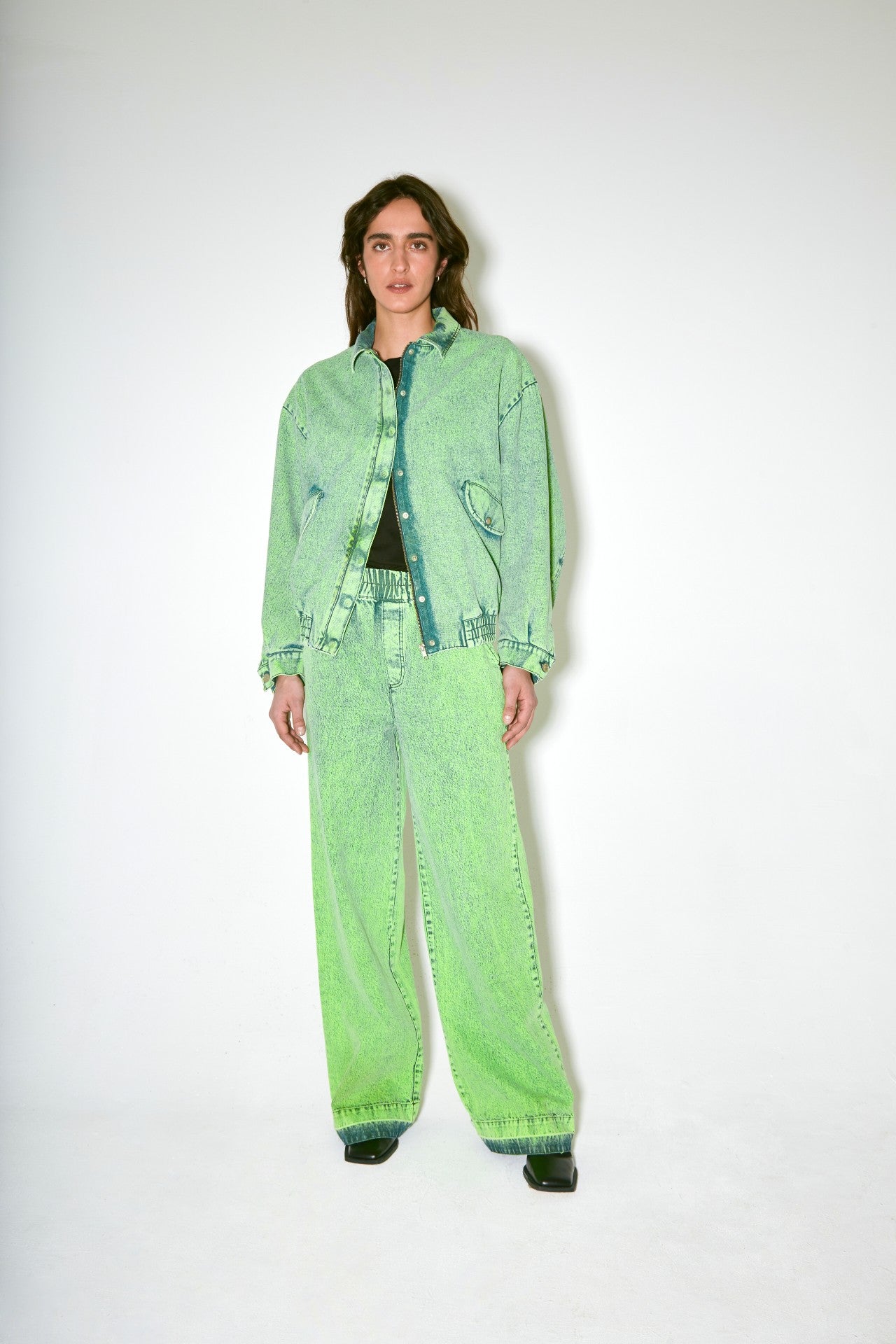 POLLY pants lichen green