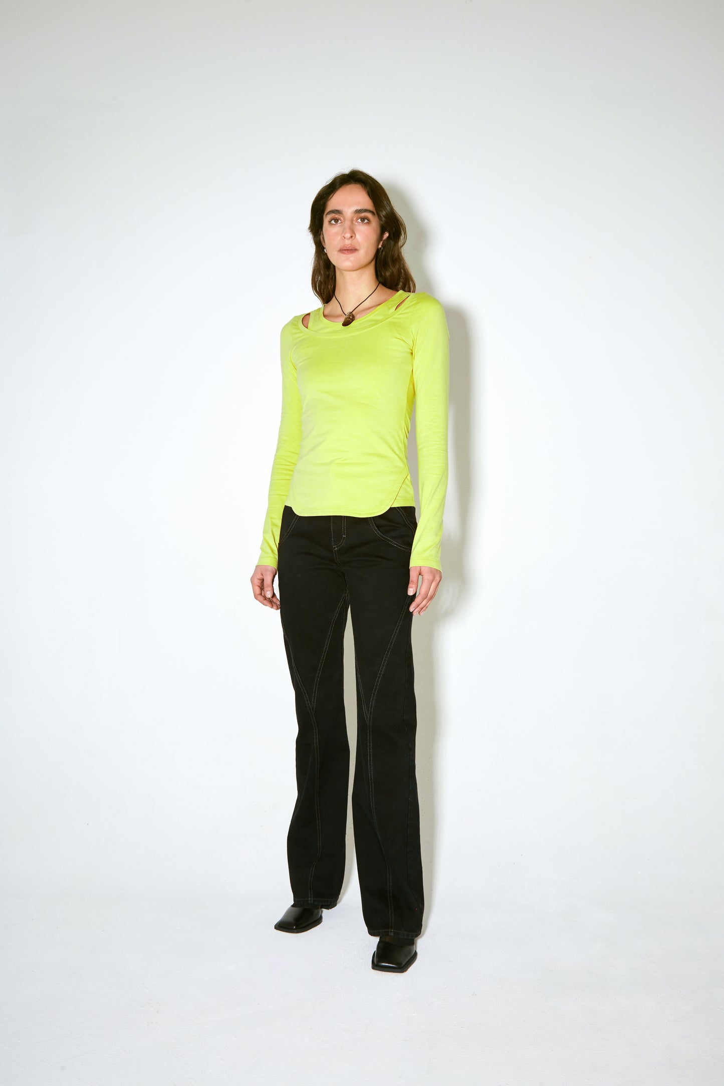 TILDA top Lemon green