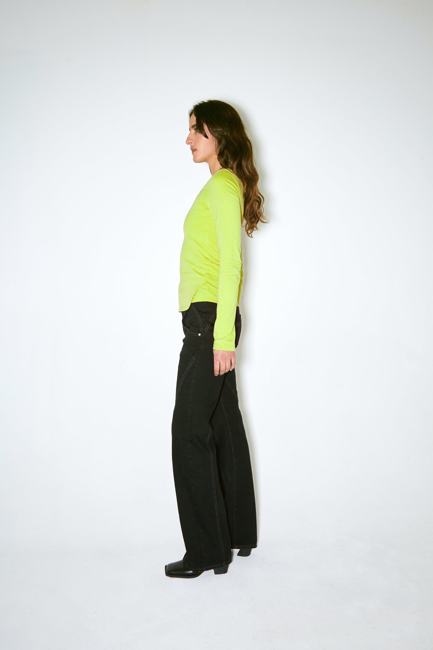 TILDA top Lemon green
