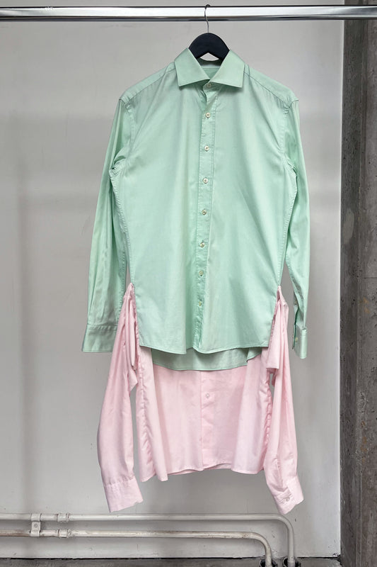 COX shirt green and pink