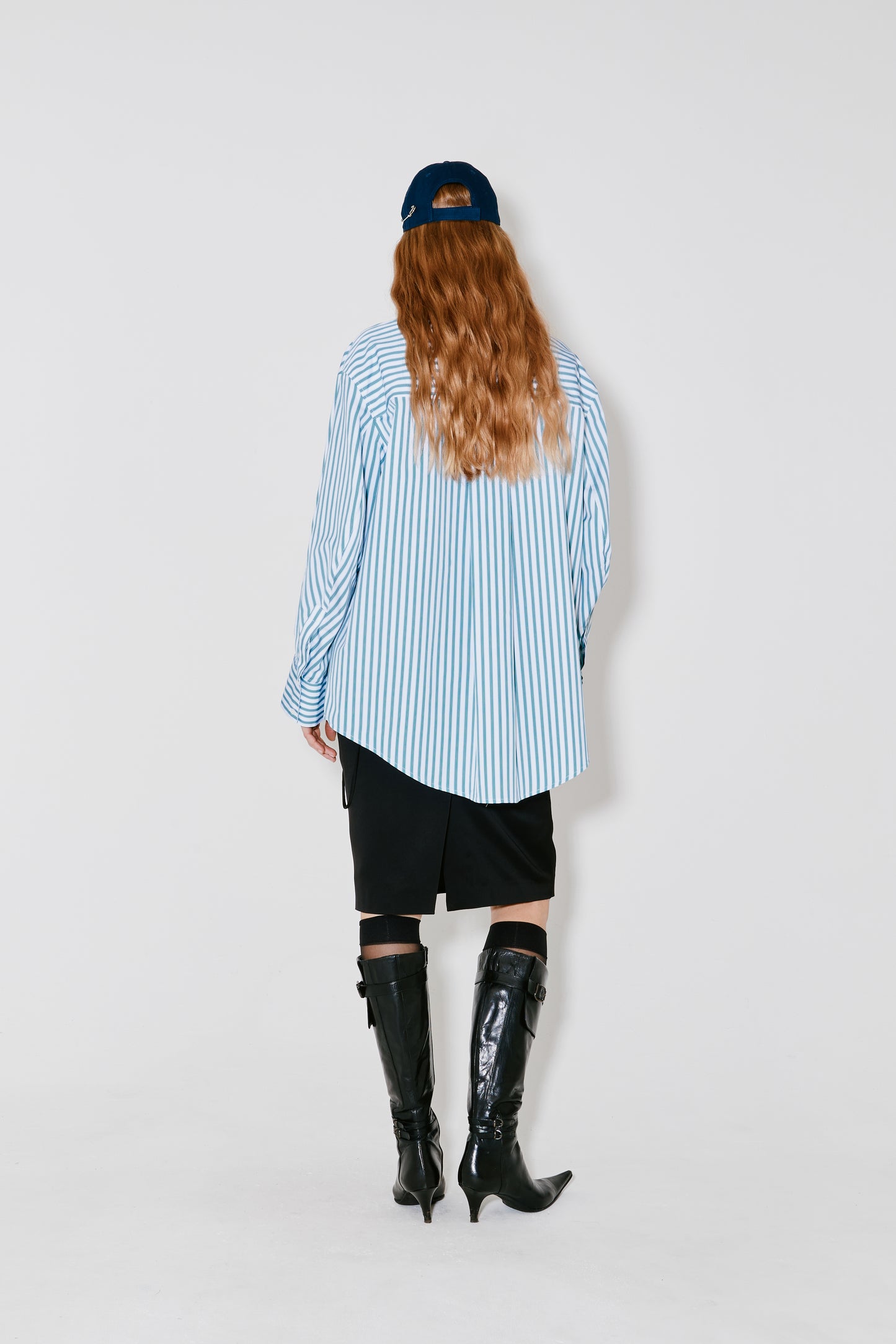 CAREL shirt green stripes