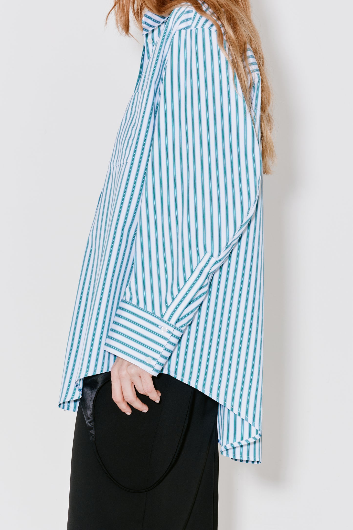 CAREL shirt green stripes