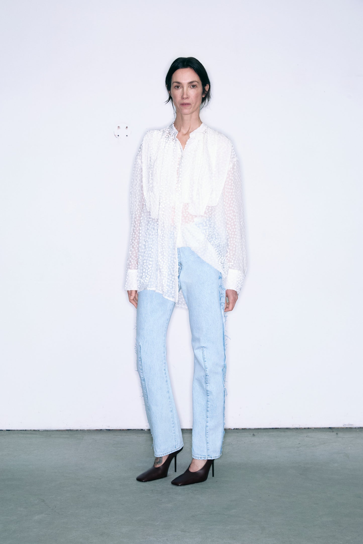 CARMEN shirt white polka dots