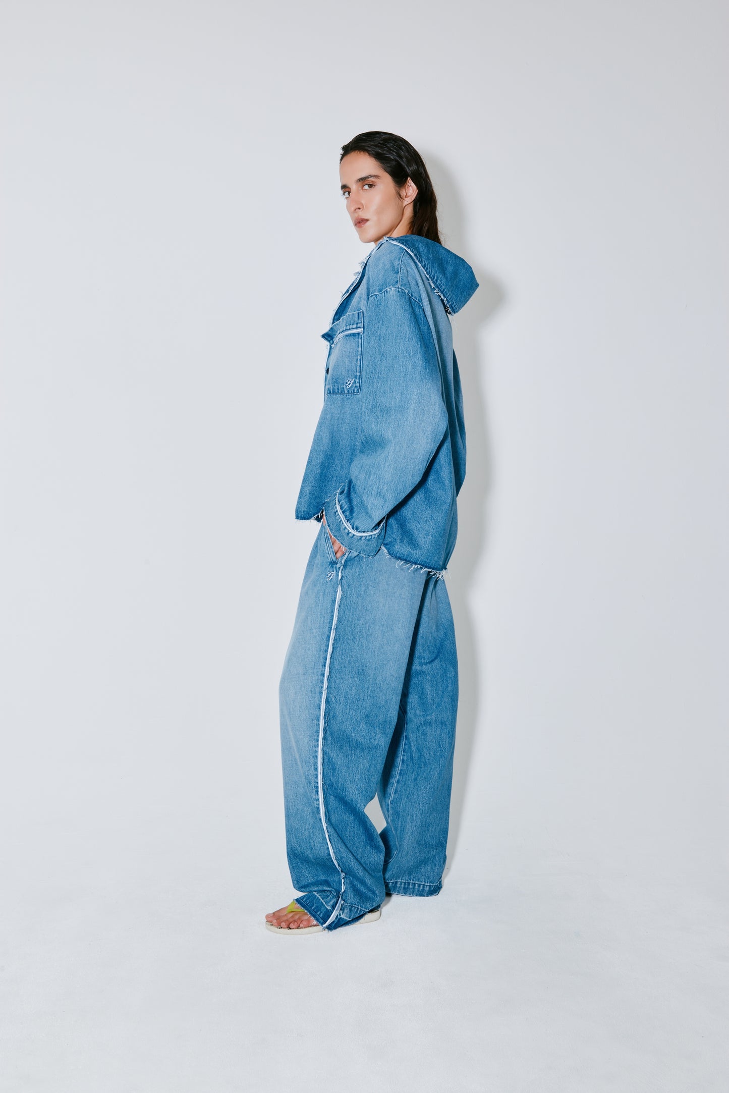 CHRISTINA shirt blue washed