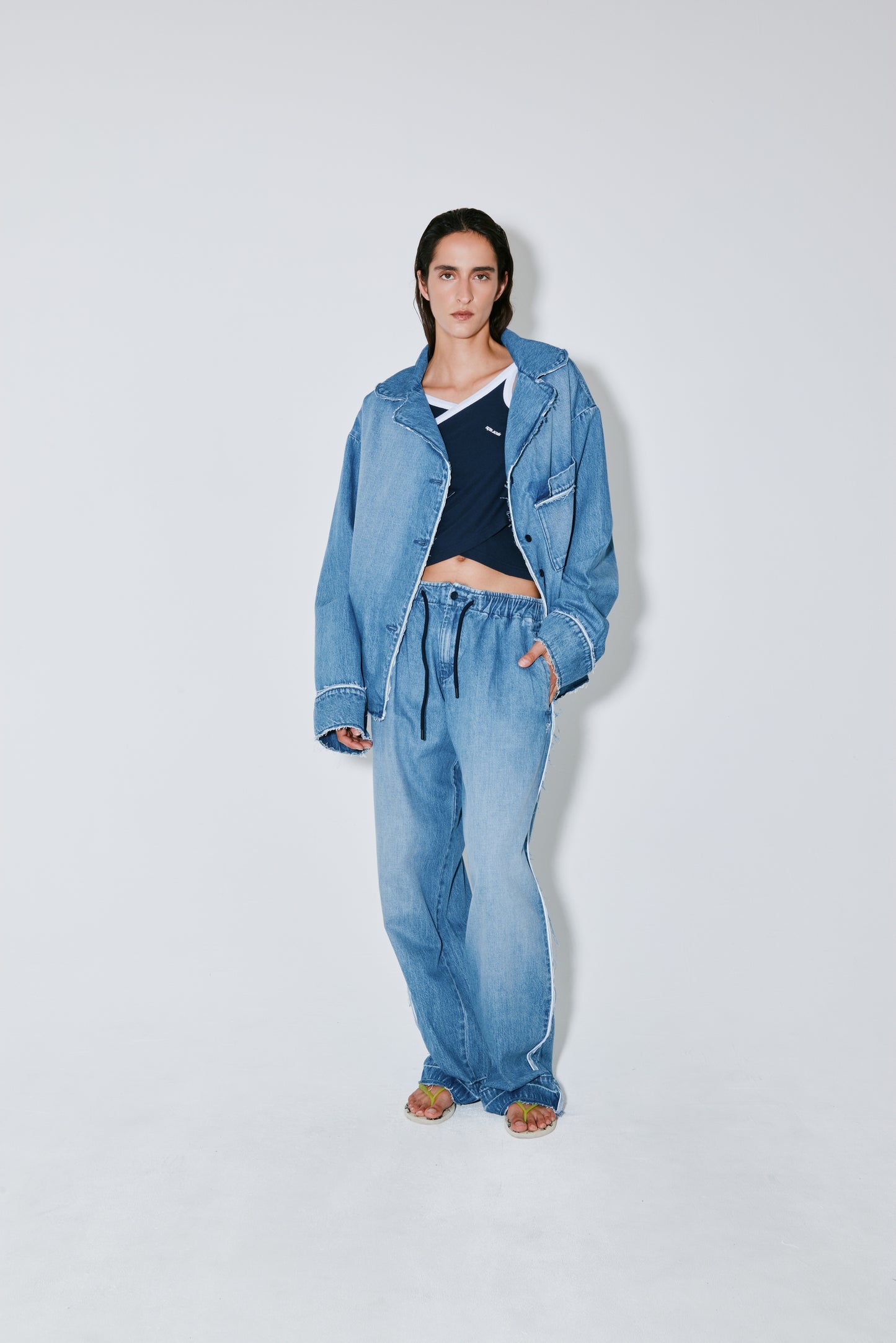CHRISTINA shirt blue washed