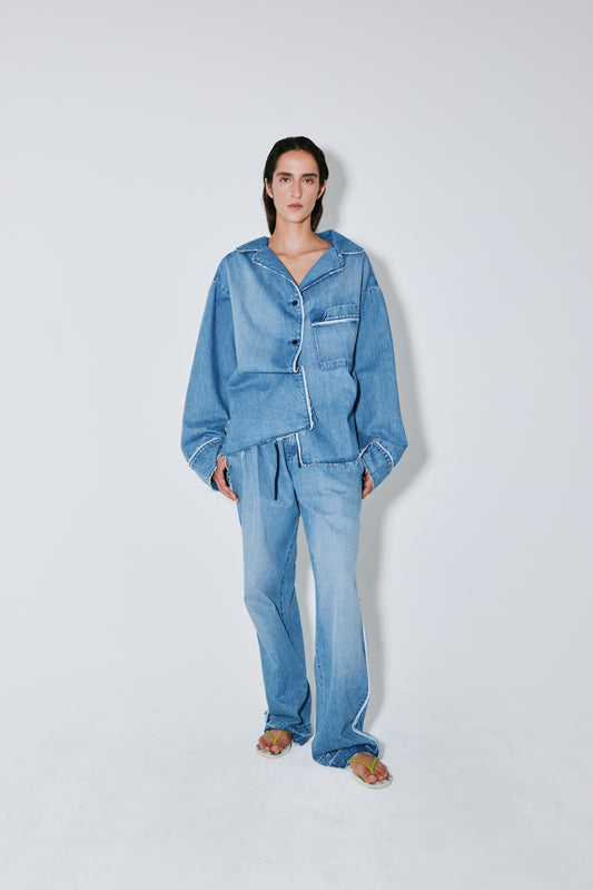 CHRISTINA shirt blue washed