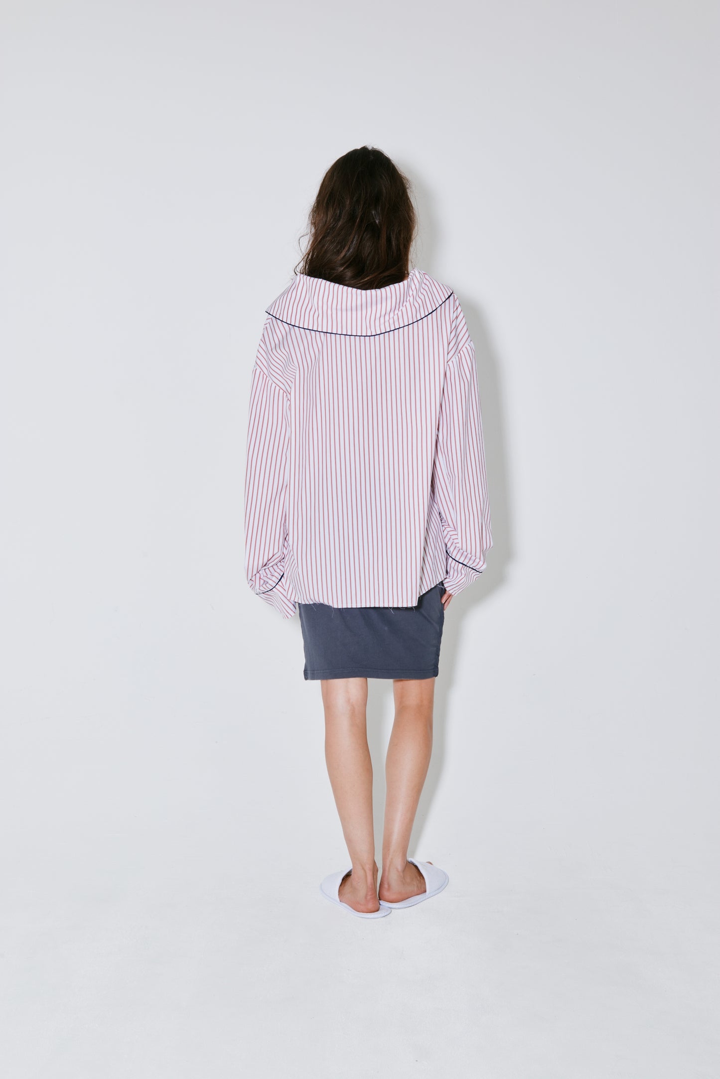 CHRISTINA shirt white red stripes