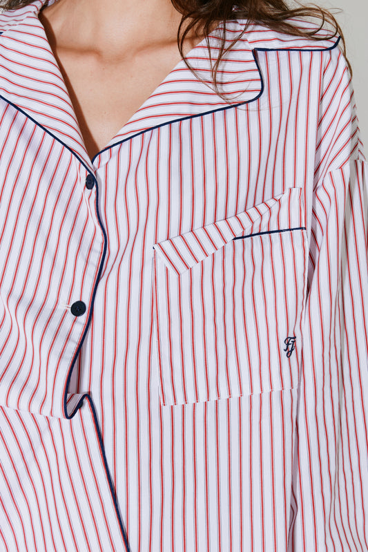 CHRISTINA shirt white red stripes