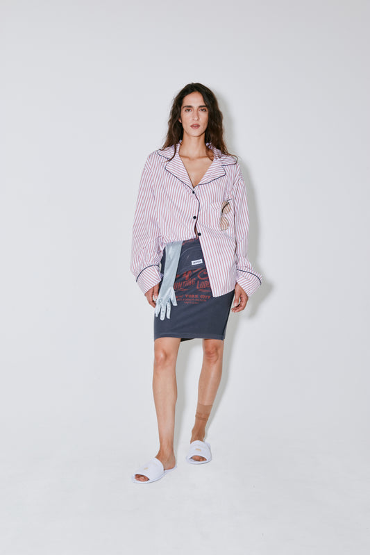 CHRISTINA shirt white red stripes