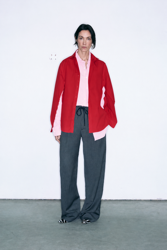 COSTA upcycling shirt red
