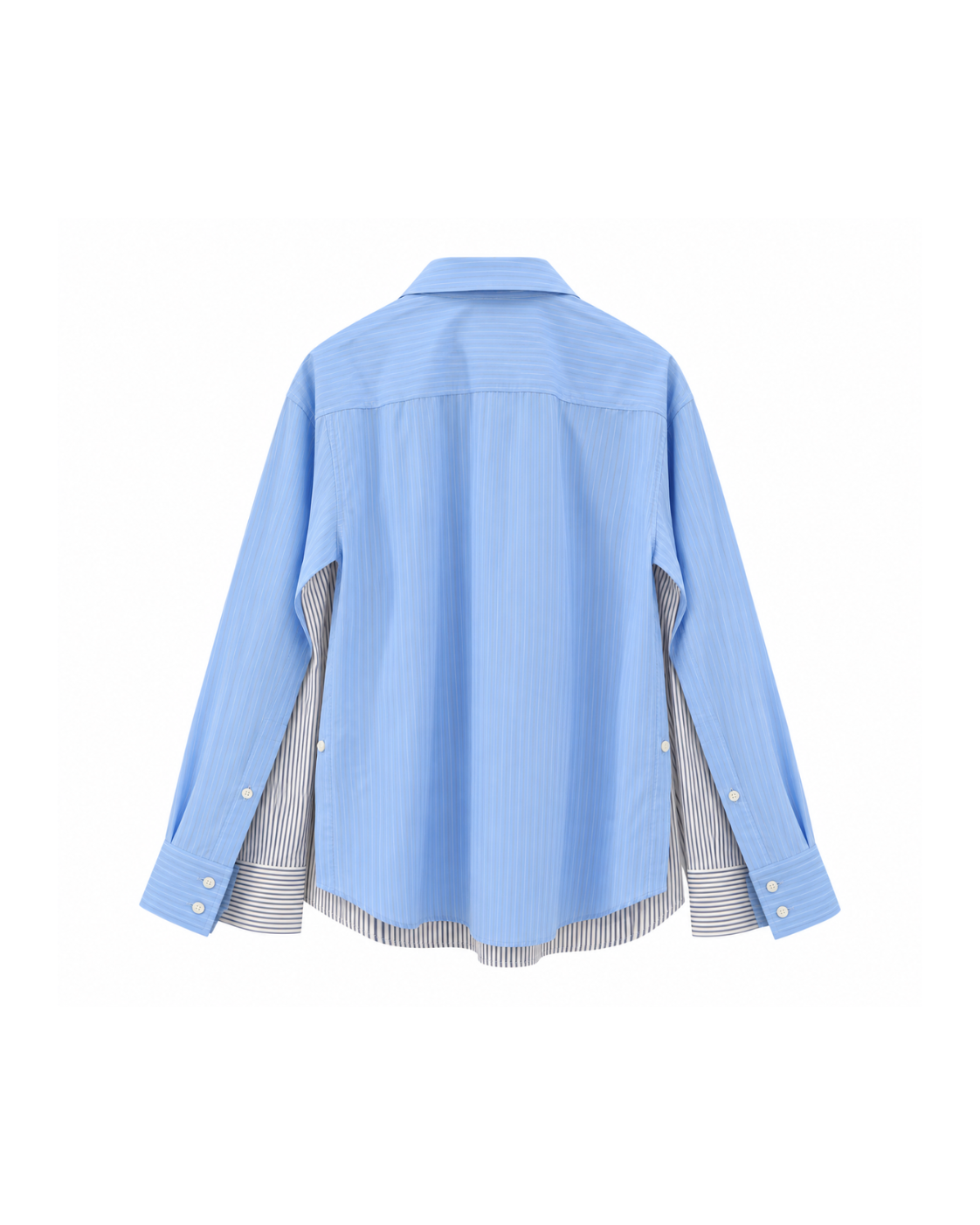 COSTA upcycling shirt light blue-stripes