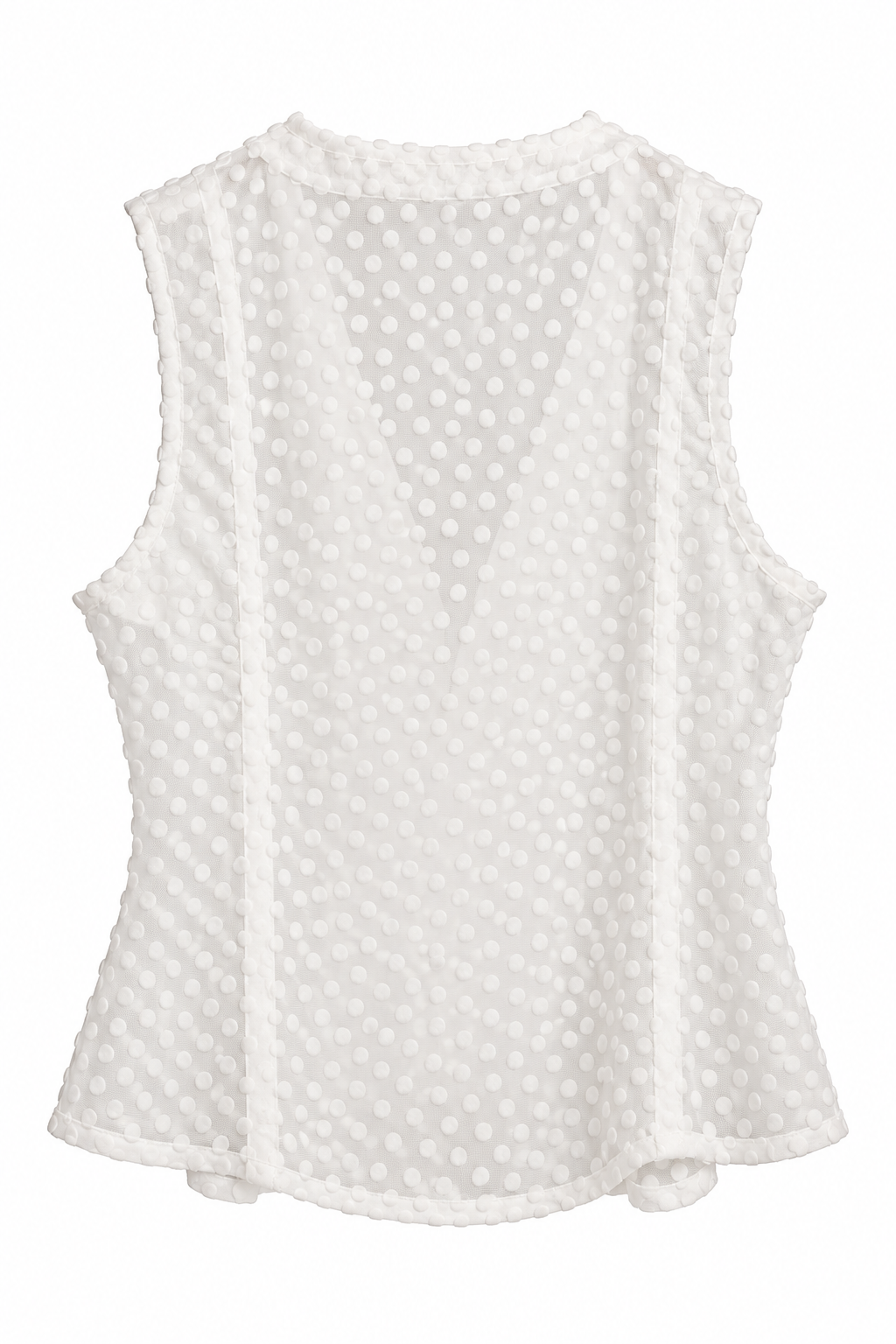 TESS vest white polka dots