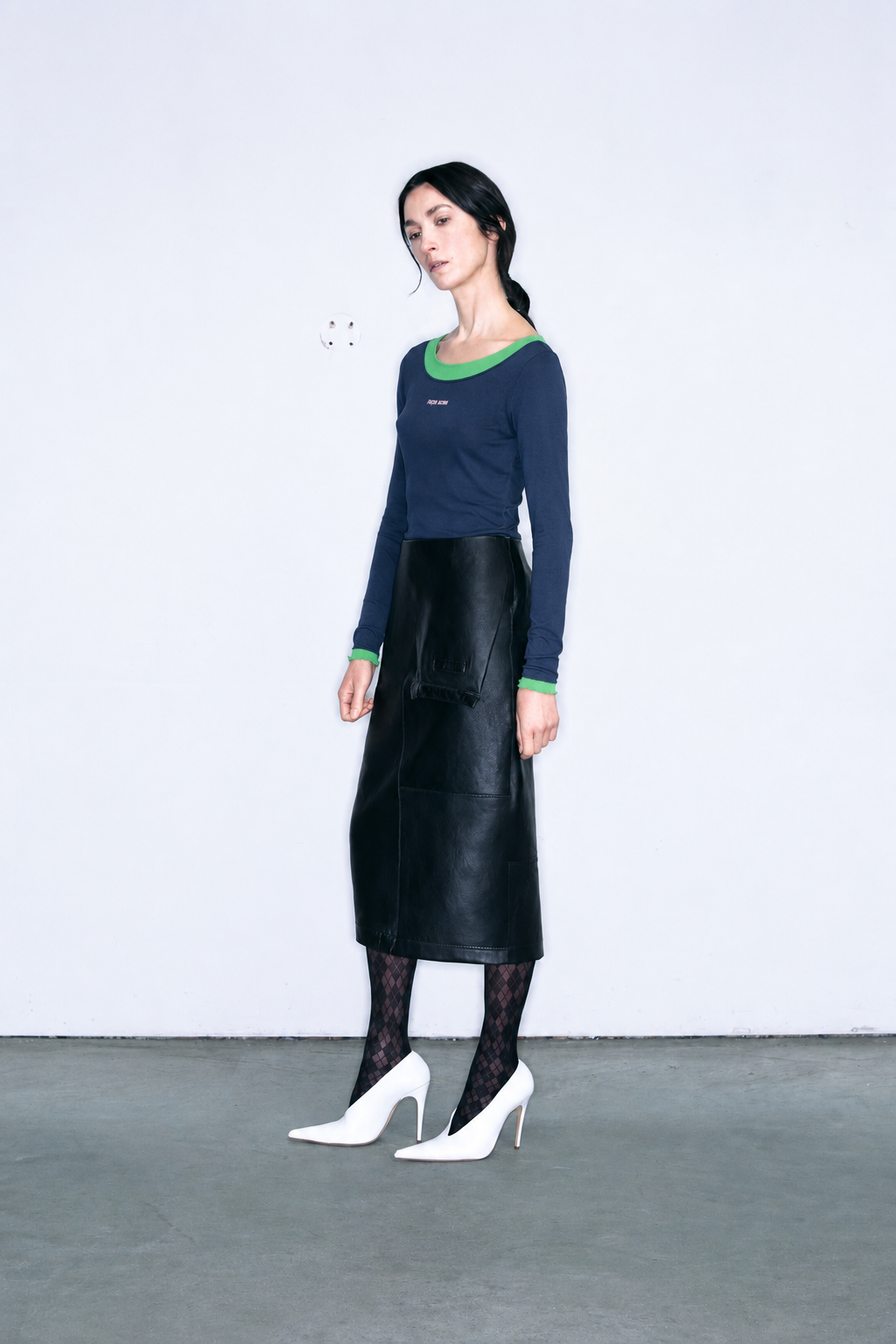 TIA top dark blue & green
