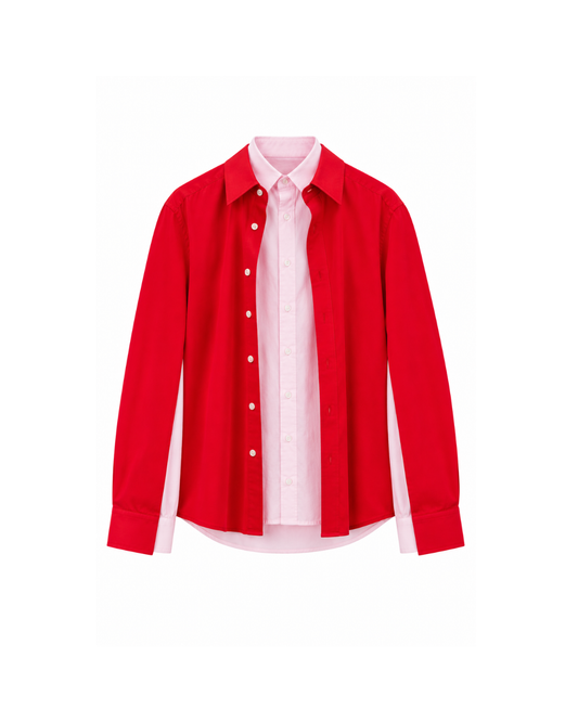 COSTA upcycling shirt red