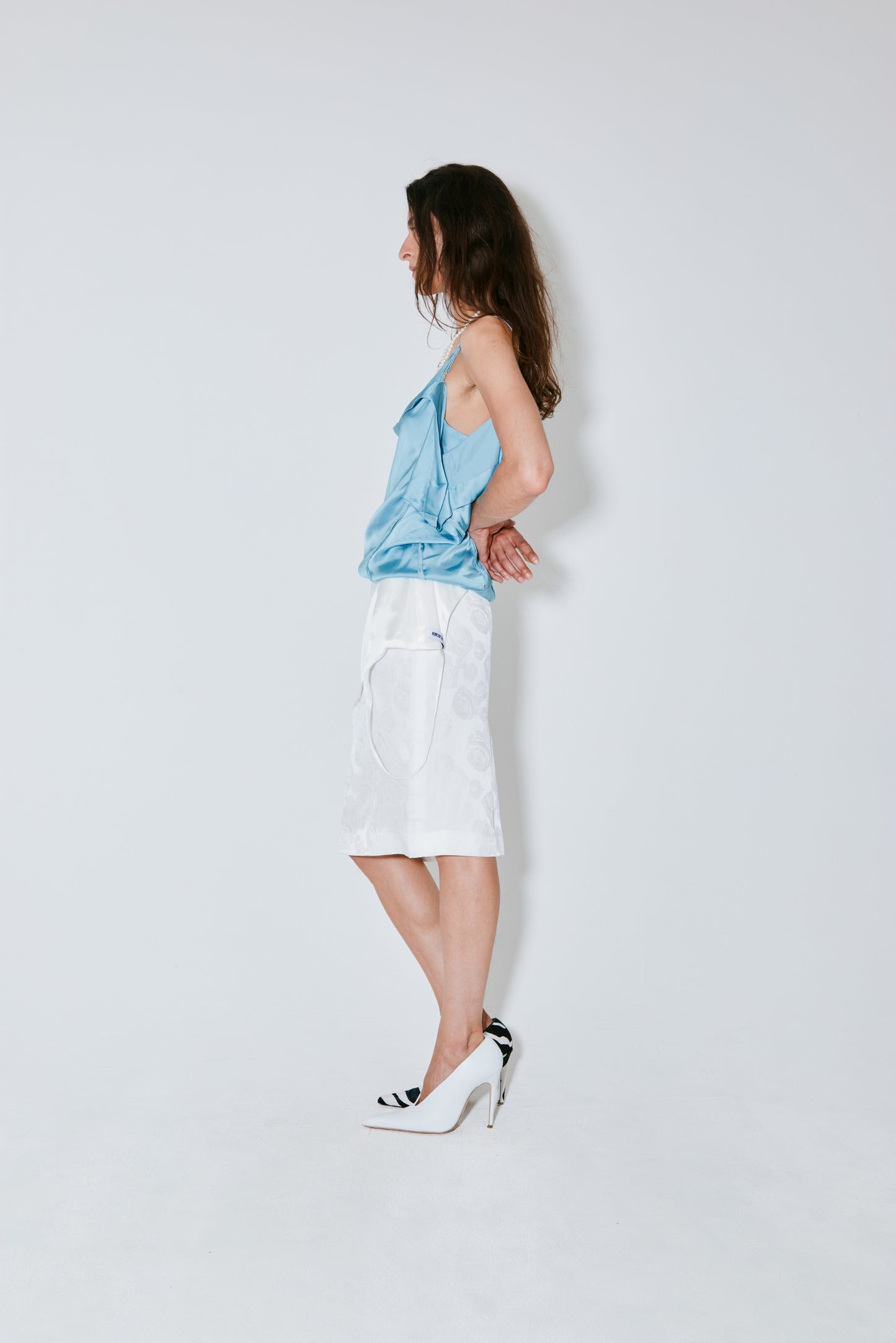 JACKIE skirt white jacquard