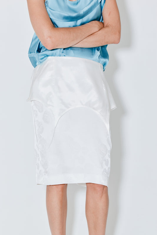 JACKIE skirt white jacquard