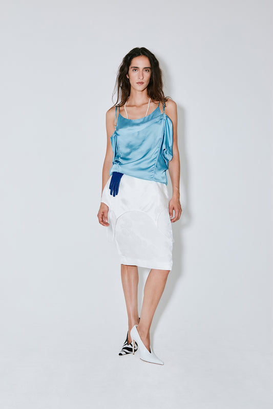 JACKIE skirt white jacquard