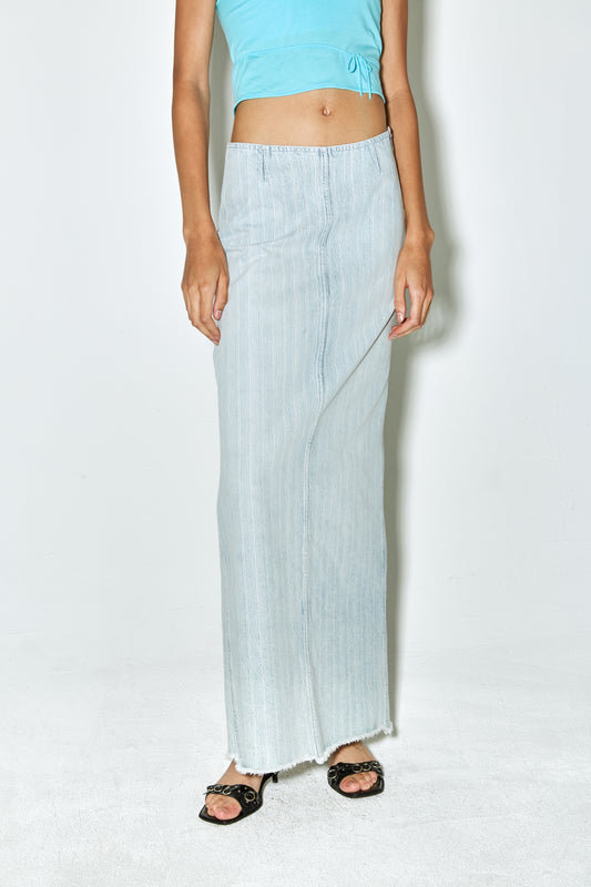 JINJI skirt light blue stripes