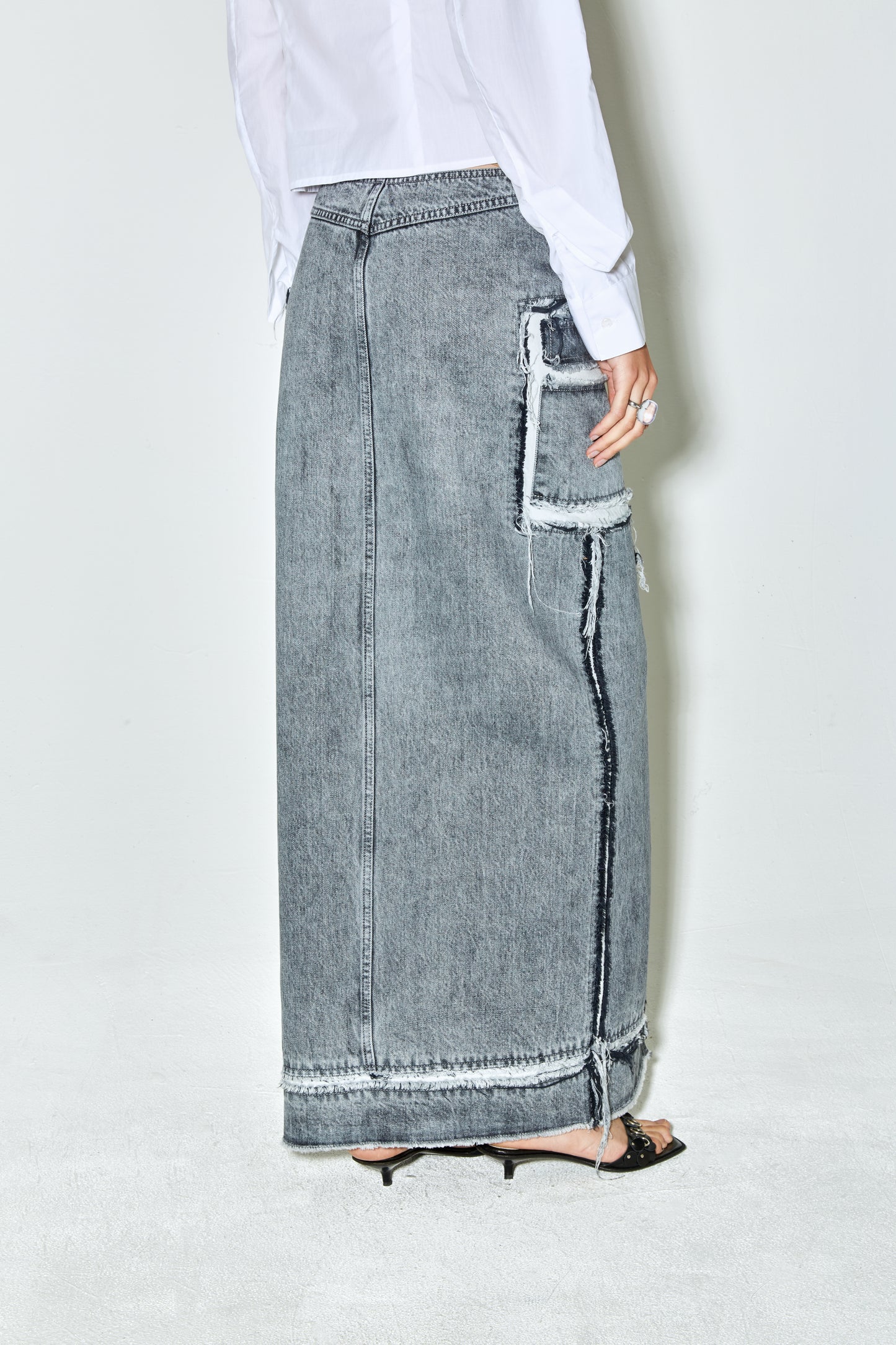 JINJI pocket skirt light grey