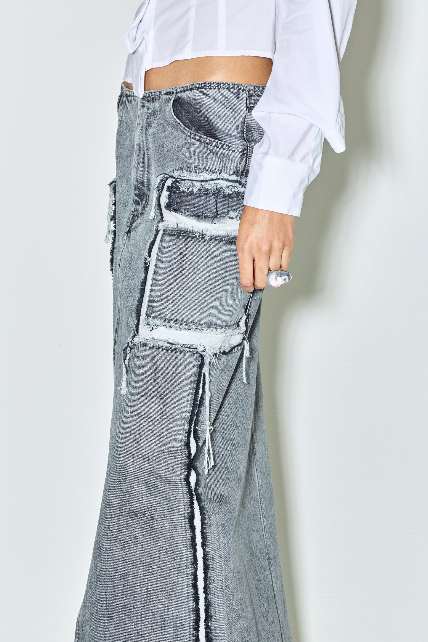 JINJI pocket skirt light grey