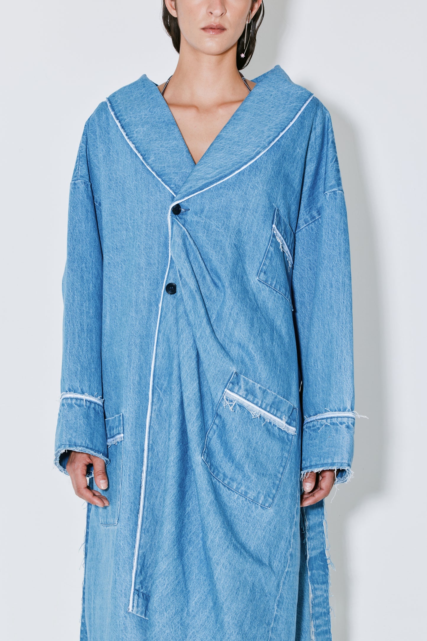 MIKI coat light blue washed