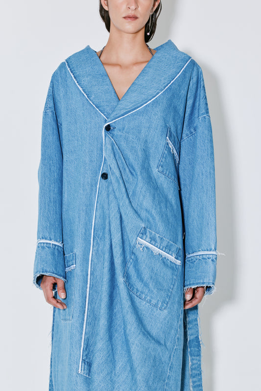 MIKI coat light blue washed