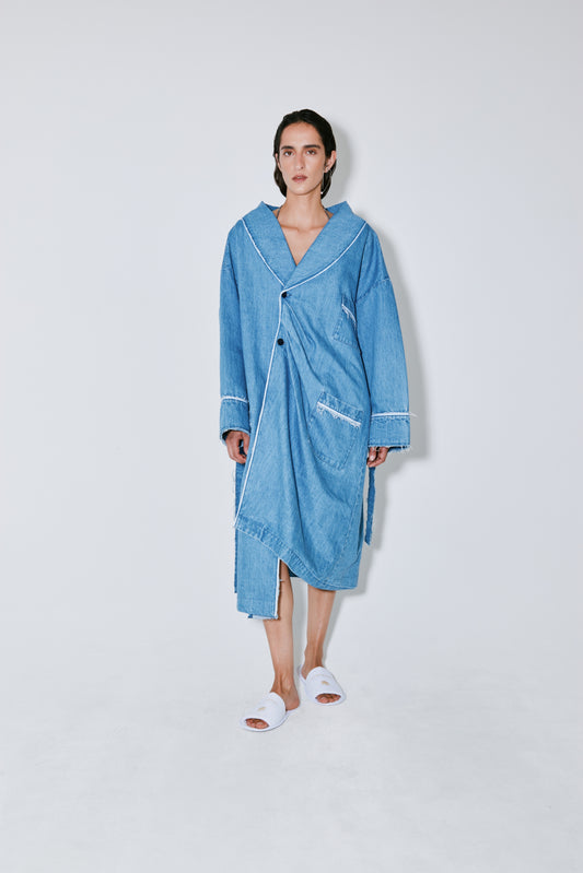 MIKI coat light blue washed