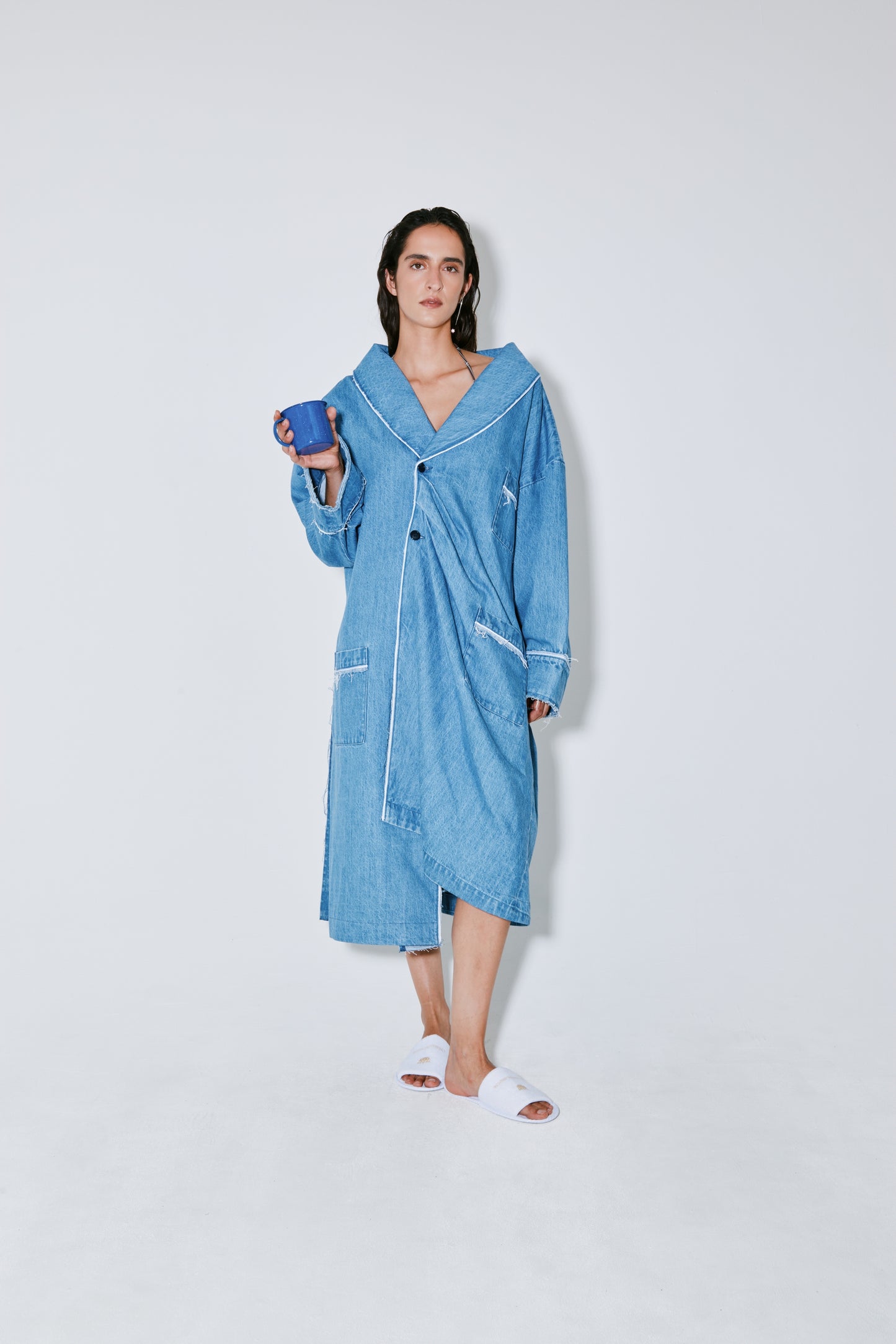 MIKI coat light blue washed