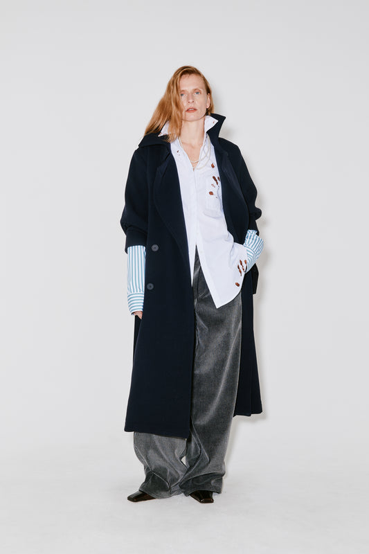 MOSS trench coat dark blue