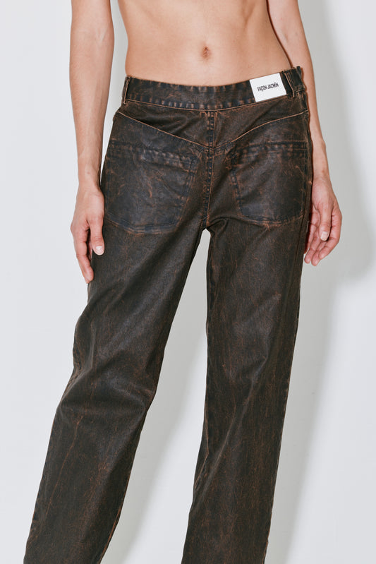 PETERSON pants brown wax