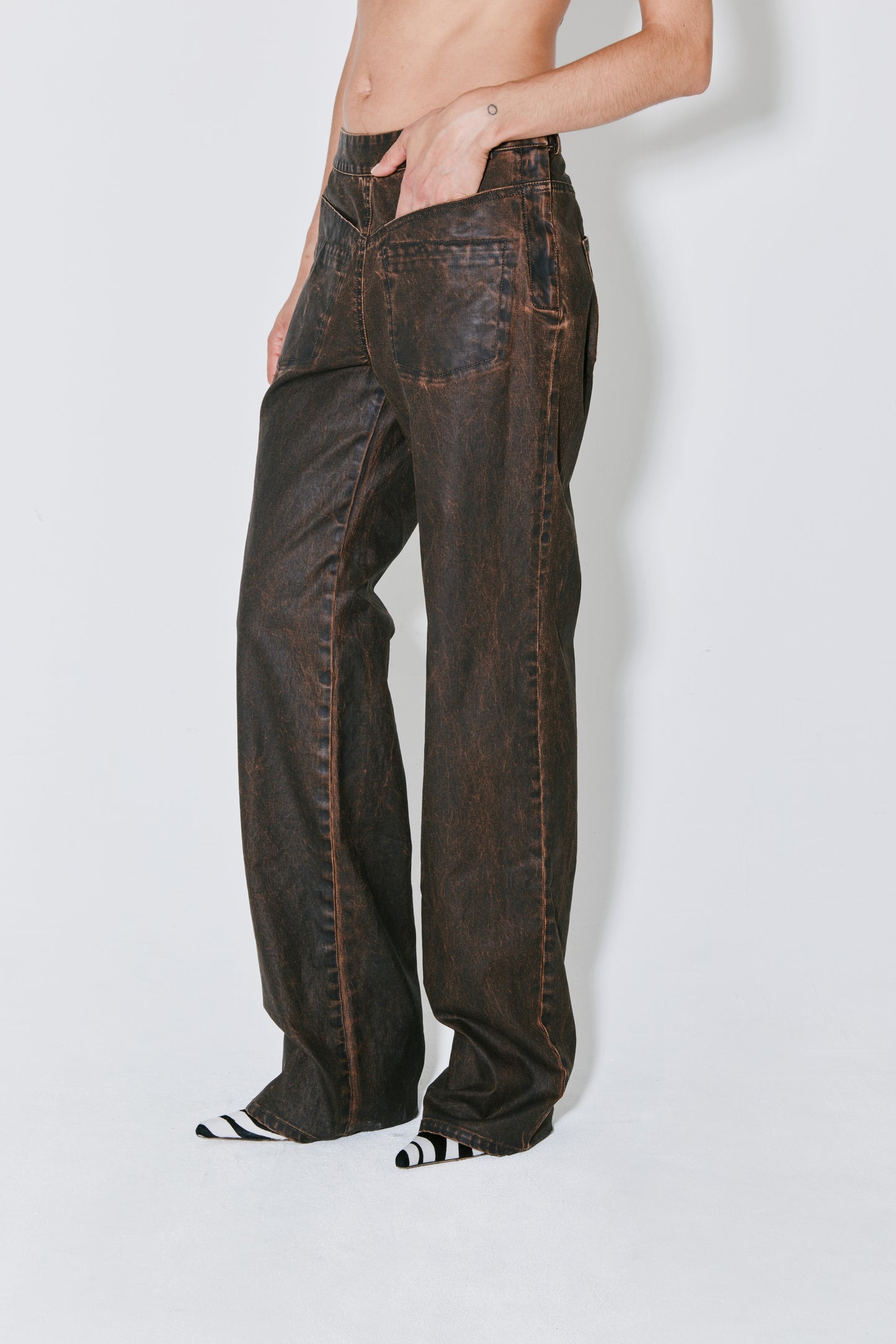 PETERSON pants brown wax