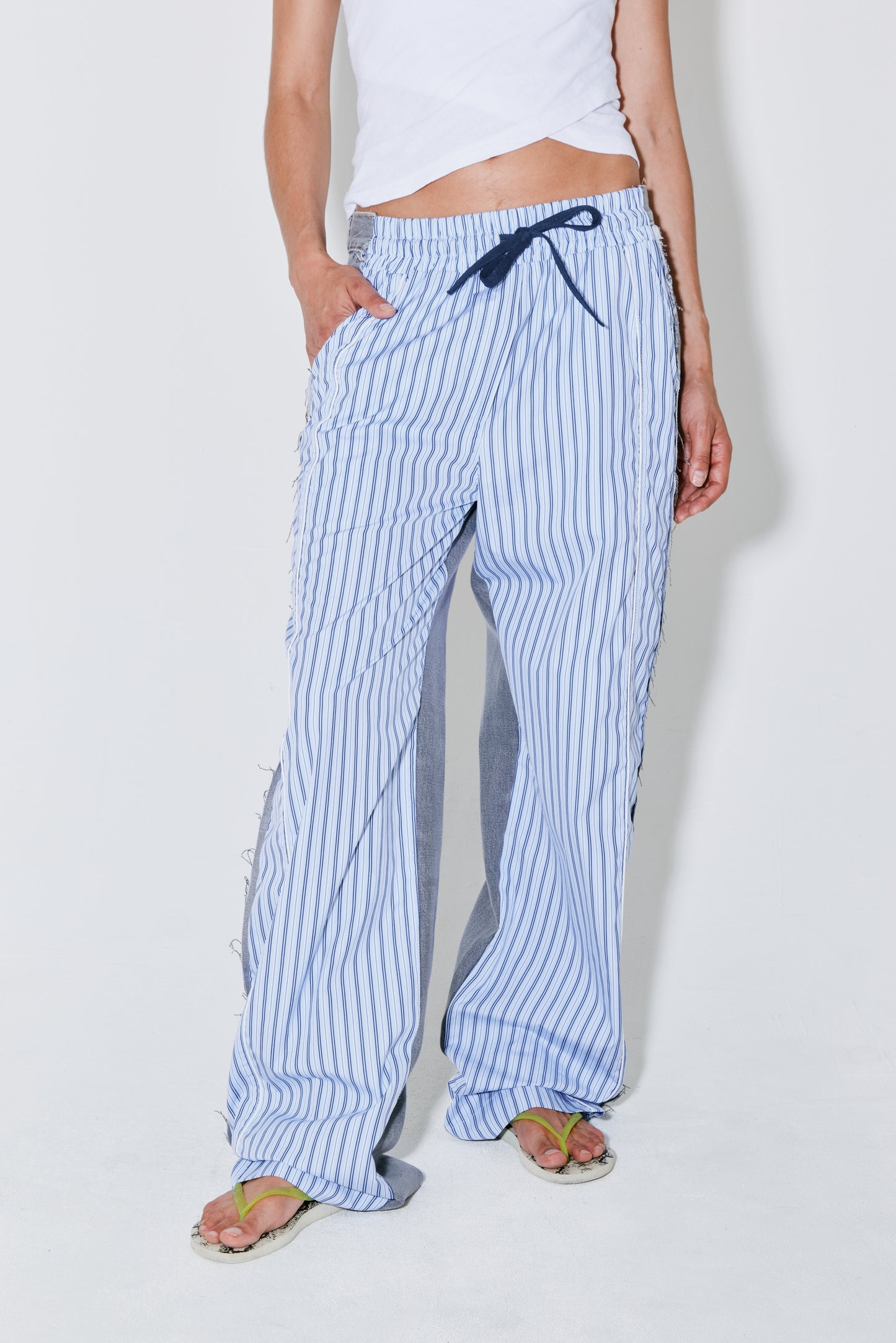 POLKA pants blue stripes