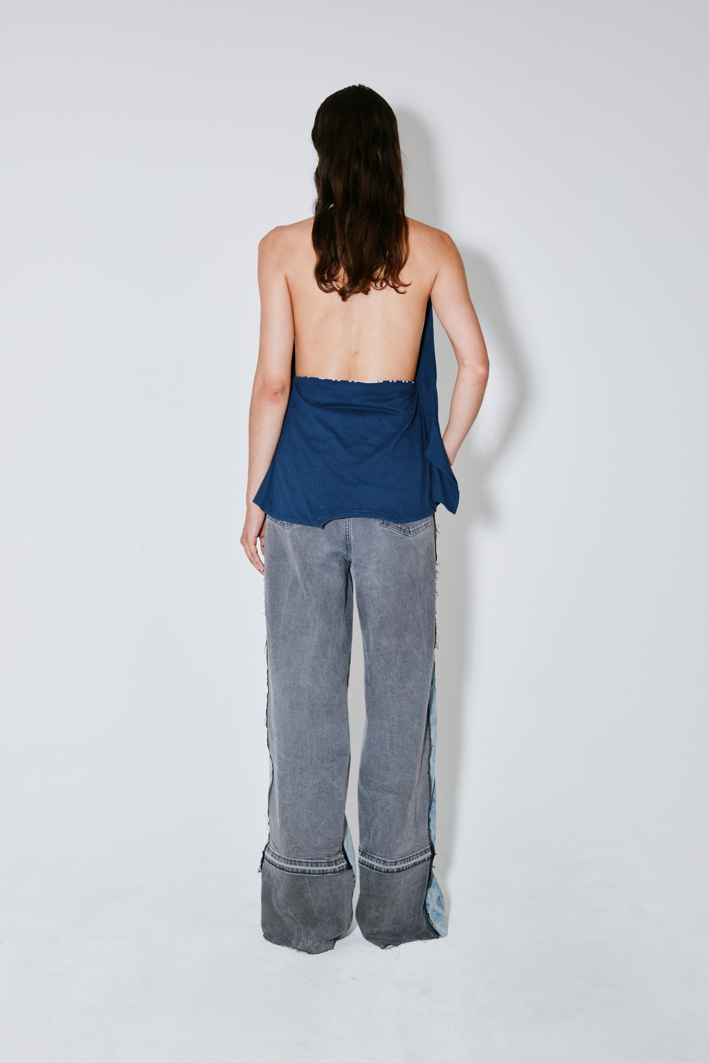 POLKA pants worn grey blue