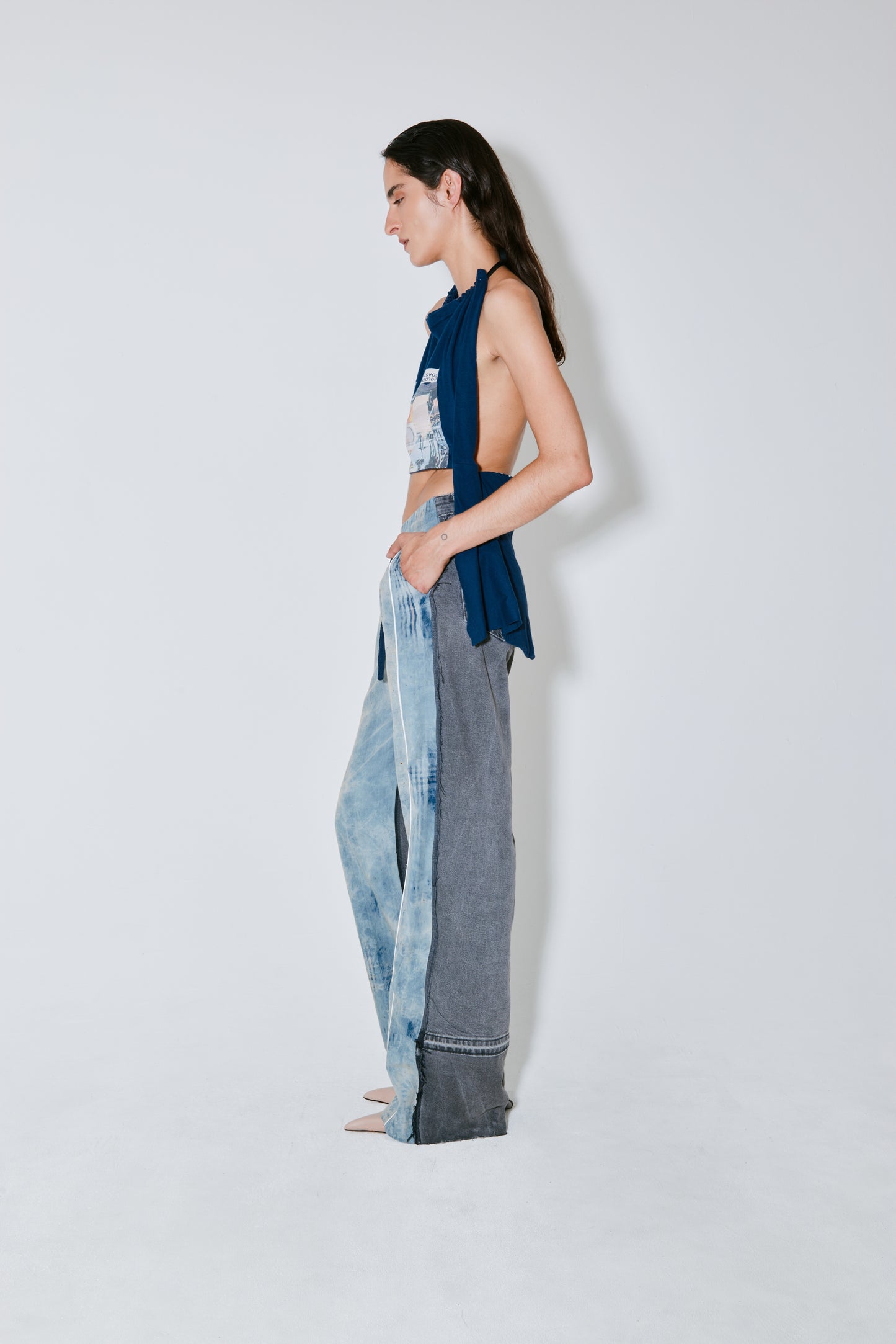 POLKA pants worn grey blue