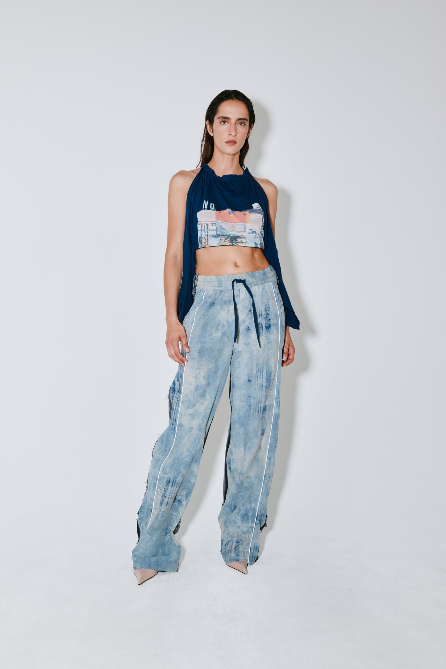 POLKA pants worn grey blue