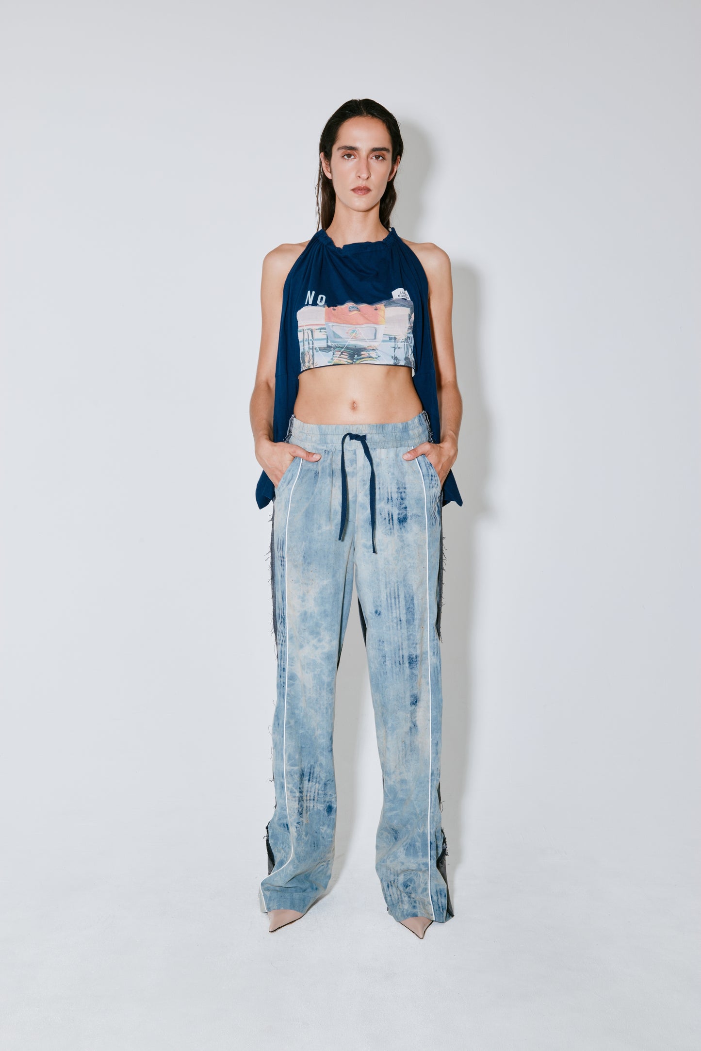 POLKA pants worn grey blue