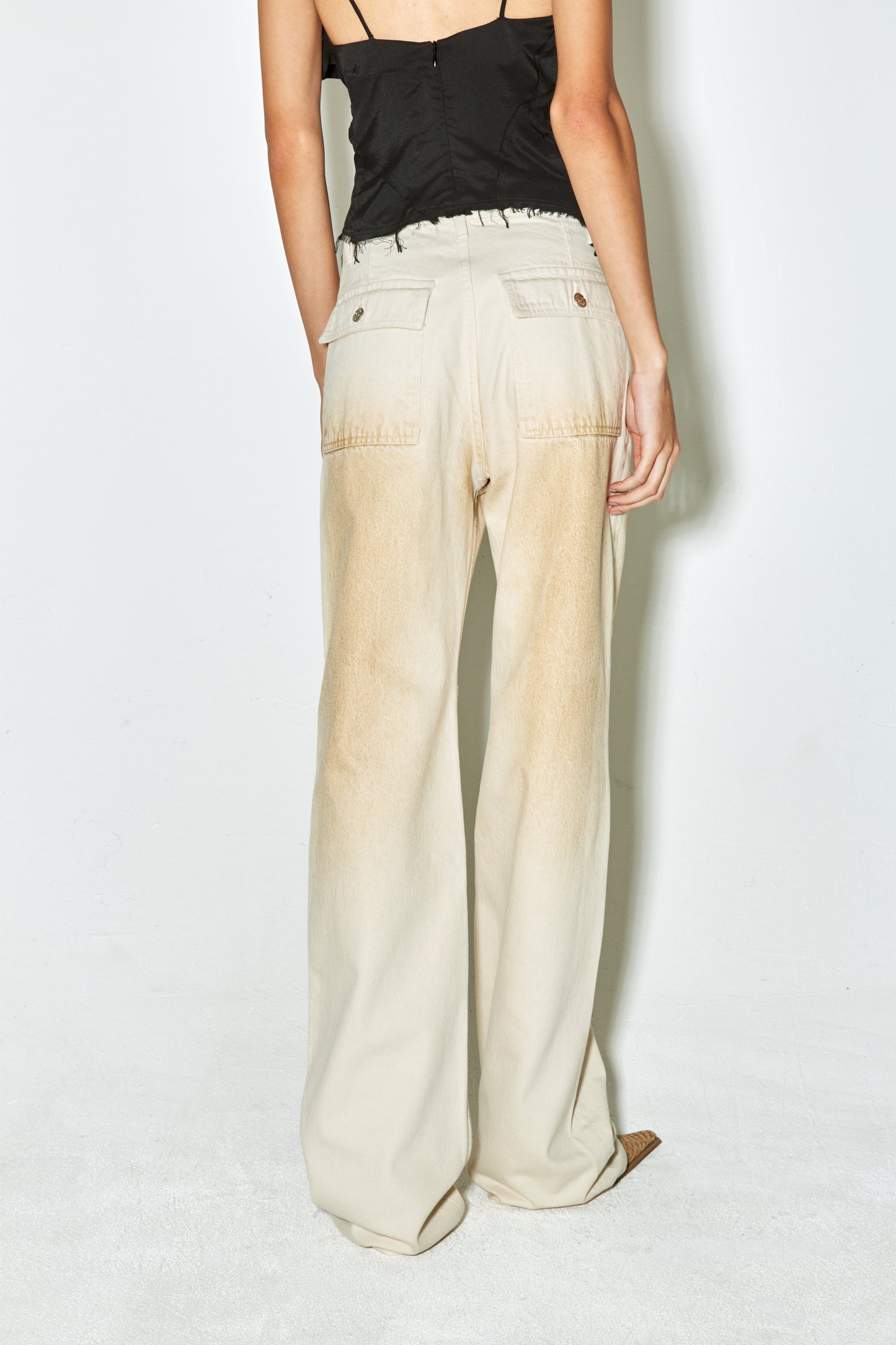 PALERMA pants beige spray on ecru