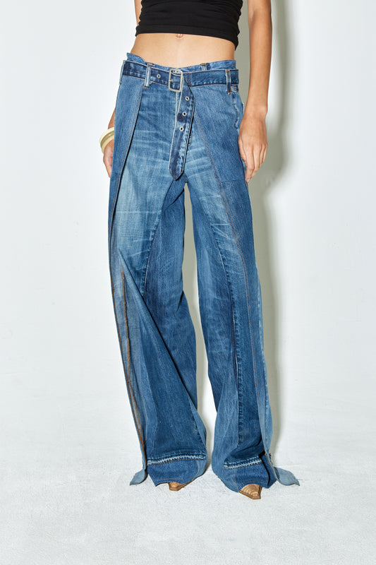 PALMSPRINGS upcycled pants denim